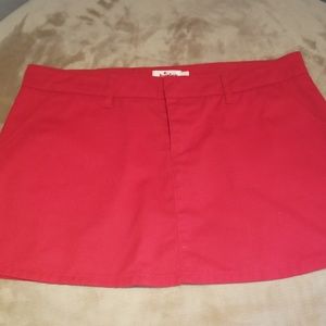 Hurley red mini skirt